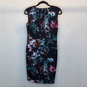 Marc New York Andrew Marc Black Floral Work Dress